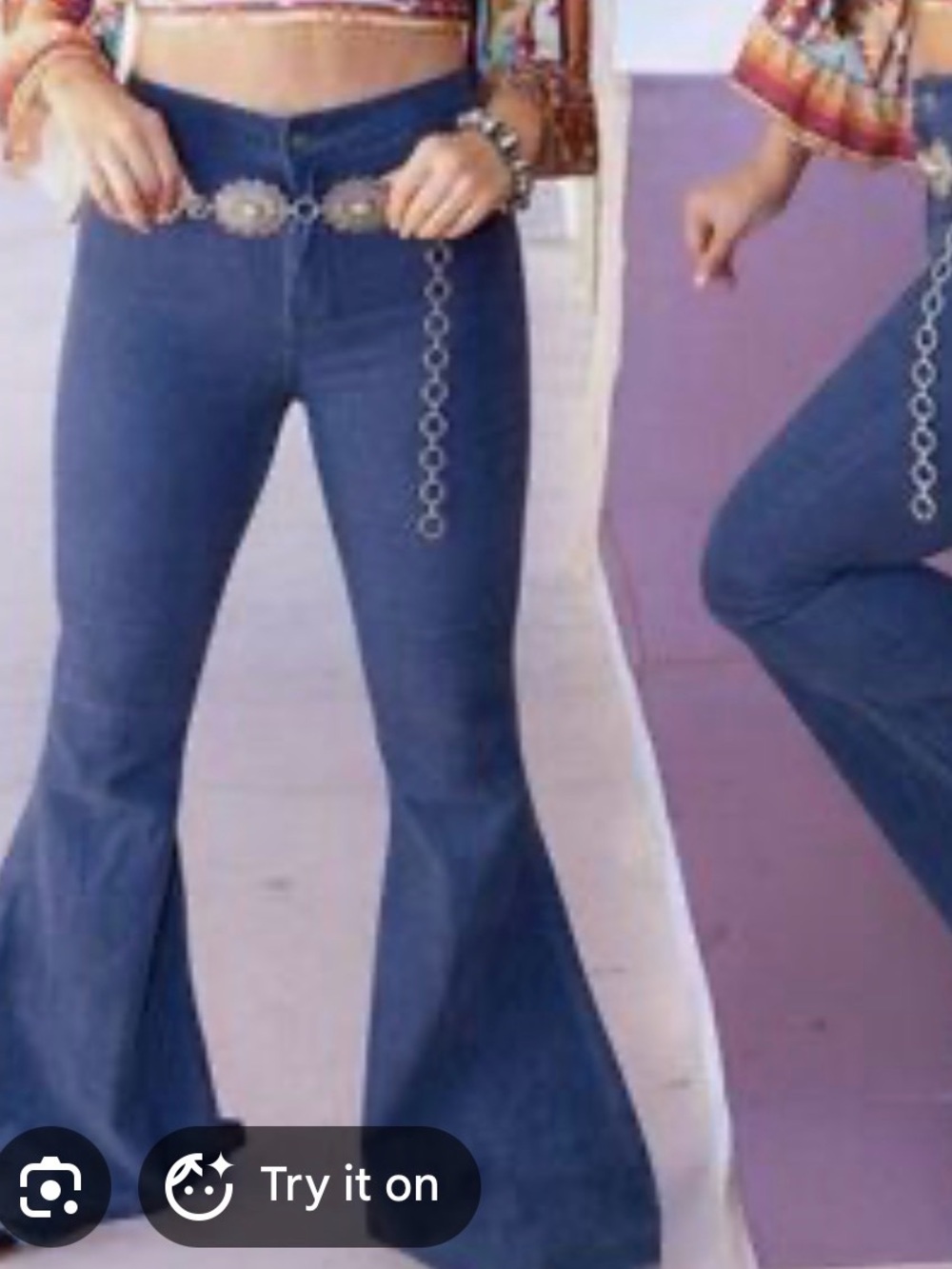 Lucky And Blessed Women’s Blue Carson Corduroy Flare pants